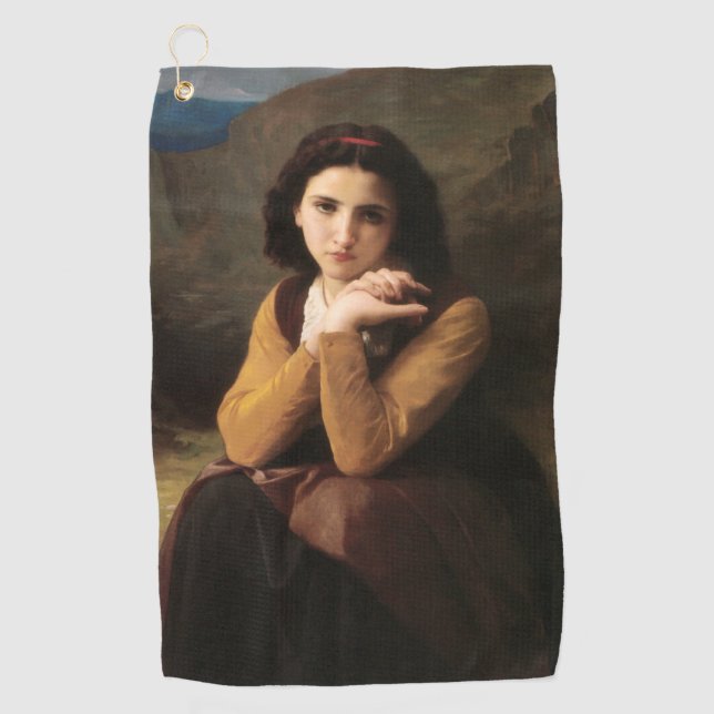 Toalla De Golf Joven muchacha de Bouguereau (Anverso)