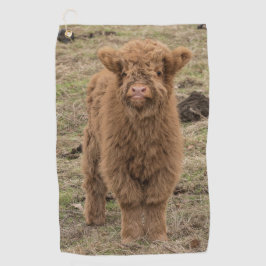 Toalla De Golf Joven vaca de Escocia grande y peluda