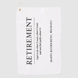 Toalla De Golf Jubilación personalizada de Personalizado de Guay