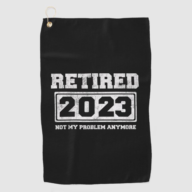 Toalla De Golf Jubilado 2023 No Es Mi Problema Ya (Anverso)