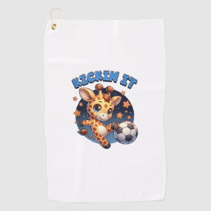 Toalla De Golf Jugador De Fútbol Kickin It Giraffe Ball Chicas Ni