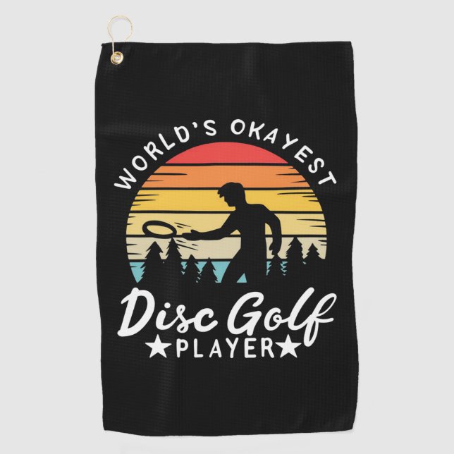 Toalla De Golf Jugador de Golf de Disco de Okayest (Anverso)