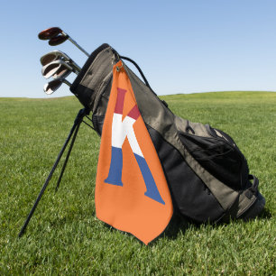Toalla De Golf K Monograma sobrepuesto sobre la bandera de la LND