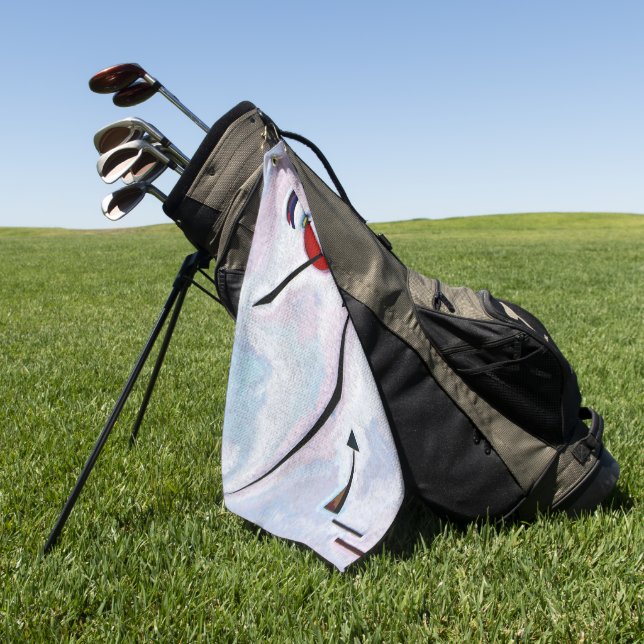 Toalla De Golf Kandinsky - Línea Angular (Verde)