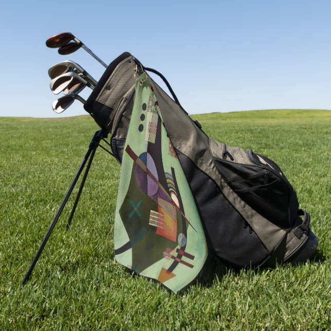 Toalla De Golf Kandinsky - Pintura abstracta extendida, popular, (Verde)