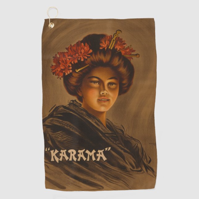 Toalla De Golf Karama: Actriz japonesa Romance Geisha (Anverso)