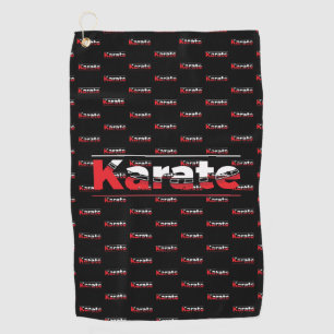 Toalla De Golf Karate Martial Arts Red