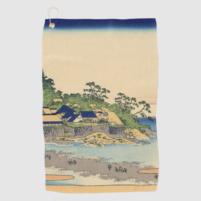 Toalla De Golf Katsushika Hokusai Enoshima en la provincia de Sag (Anverso)