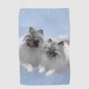Toalla De Golf Keeshond Pair de Kees pintura animal original