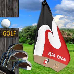 Toalla De Golf Kia Ora & Maori Flag New Zealand monogramado /name
