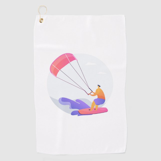 Toalla De Golf Kitesurfer (Anverso)