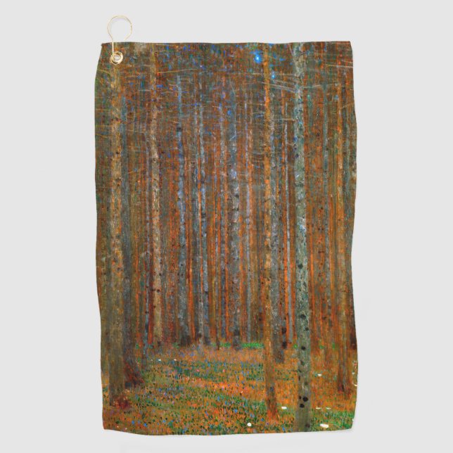 Toalla De Golf Klimt - Bosque de pinos de Tannenwald (Anverso)