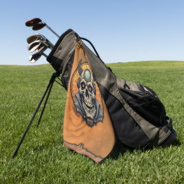 Toalla De Golf La calavera alada.
