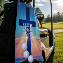 Toalla de golf "La fe conduce lejos"