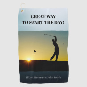 Toalla De Golf La gran manera de comenzar el día de Golfer