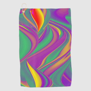 Toalla De Golf La magia de los colores abstracta el arte pluviomé