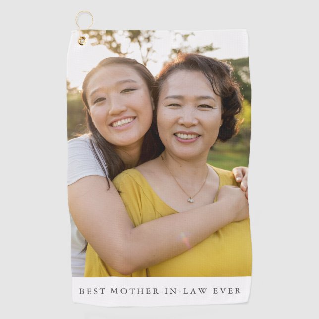 Toalla De Golf La mejor foto de suegra personalizada (Anverso)