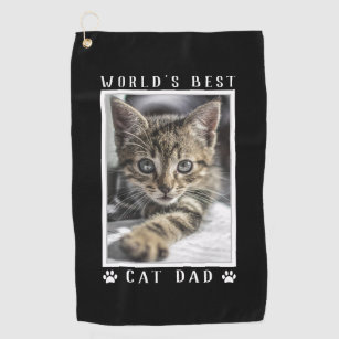 Toalla De Golf La mejor pintura de papá gato del mundo imprime fo