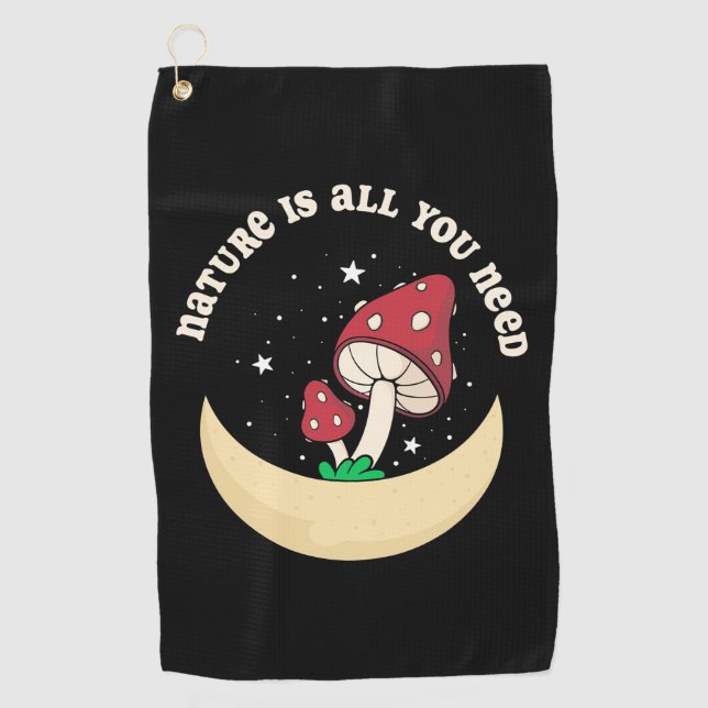 Toalla De Golf La Naturaleza De Los Hongos Es Todo Lo Que Necesit (Anverso)