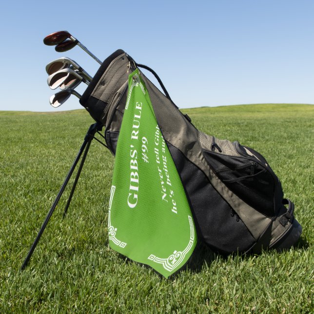 Toalla De Golf la regla 99 de Gibbs (Verde)