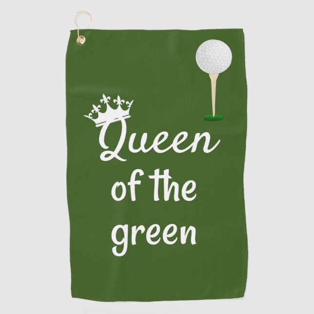 Toalla De Golf La Reina del Golf Verde (Anverso)