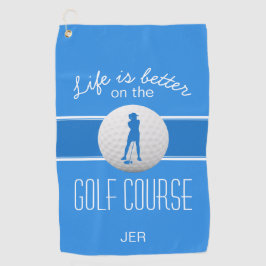 Toalla De Golf La vida es mejor para las mujeres golfistas monogr