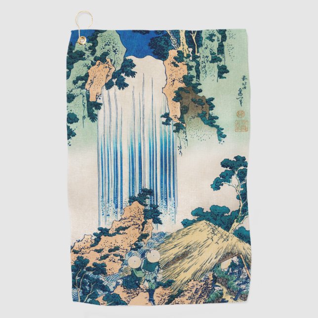 Toalla De Golf La vieja cascada yoro japonesa de madera mino (Anverso)