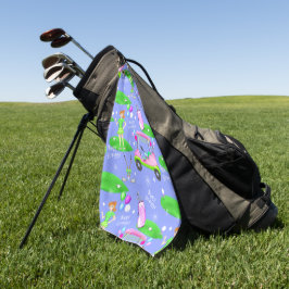 Toalla De Golf Lady Golf Tema Feliz Cumpleaños
