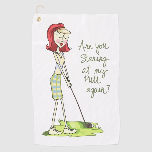 Toalla De Golf Lady Golfer (Anverso)