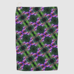 Toalla De Golf Lady Mariposa Pintada En Un Resumen De Flor Aster