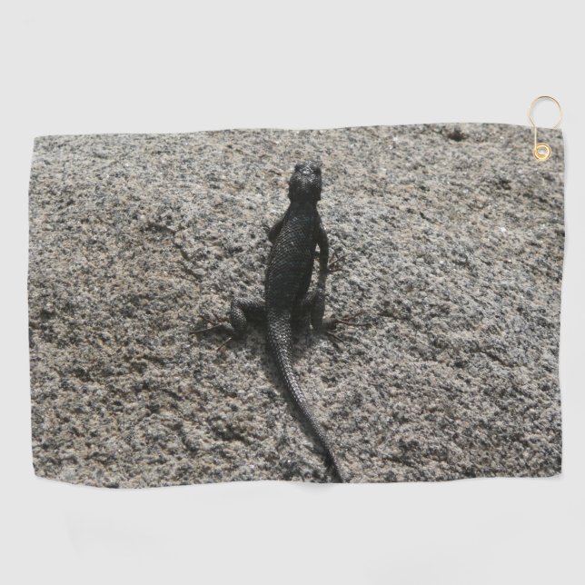 Toalla De Golf Lagarto Negro (Horizontal)