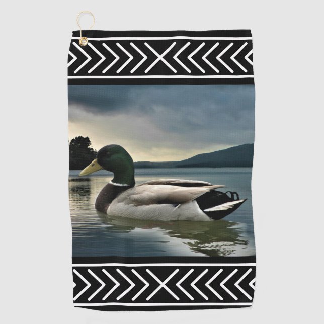 Toalla De Golf Lago Mallard Duck (Anverso)