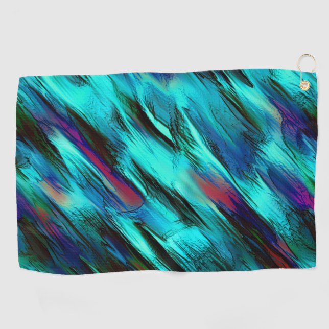 Toalla De Golf Lágrimas manchados de azul a ciano, y manchas roja (Horizontal)