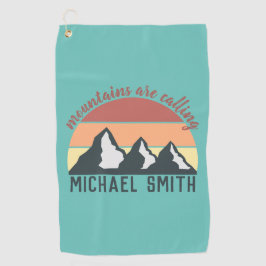 Toalla De Golf Las montañas de los pasteles de época llaman cielo