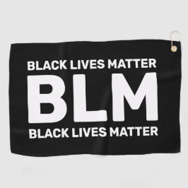 Toalla De Golf Las vidas negras del BLM importan la tipografía bl