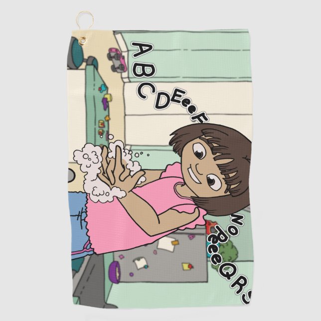 Toalla De Golf Lávese las manos (Anverso)