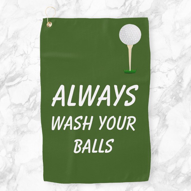 Toalla De Golf Lávese Siempre Sus Bolas Golf Humor Gracioso (Subido por el creador)