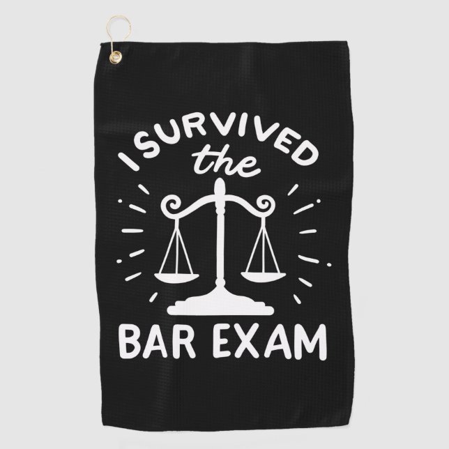 Toalla De Golf Lawyer Survived The Bar Exam (Anverso)