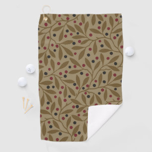 Toalla De Golf Leaf Berry Classic Colored Bonito Pattern Art