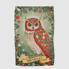 Toalla De Golf Lechuza Festiva Personalizada