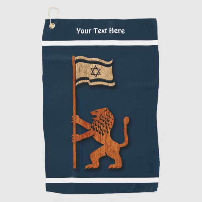Toalla De Golf León de Jerusalén con bandera (Anverso)
