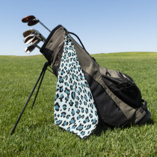 Toalla De Golf Leopard Print, Leopard Spots, Blue Leopard
