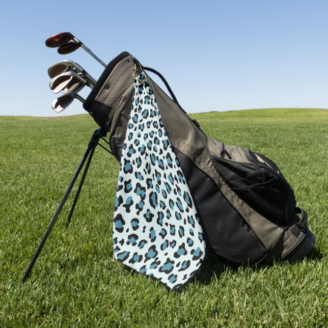 Toalla De Golf Leopard Print, Leopard Spots, Blue Leopard (Verde)