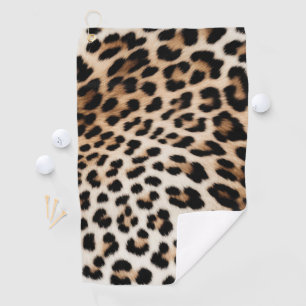 Toalla De Golf Leopardo de Crema Marrón