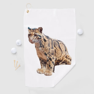 Toalla De Golf leopardo nublado fotografía selva gran gato animal