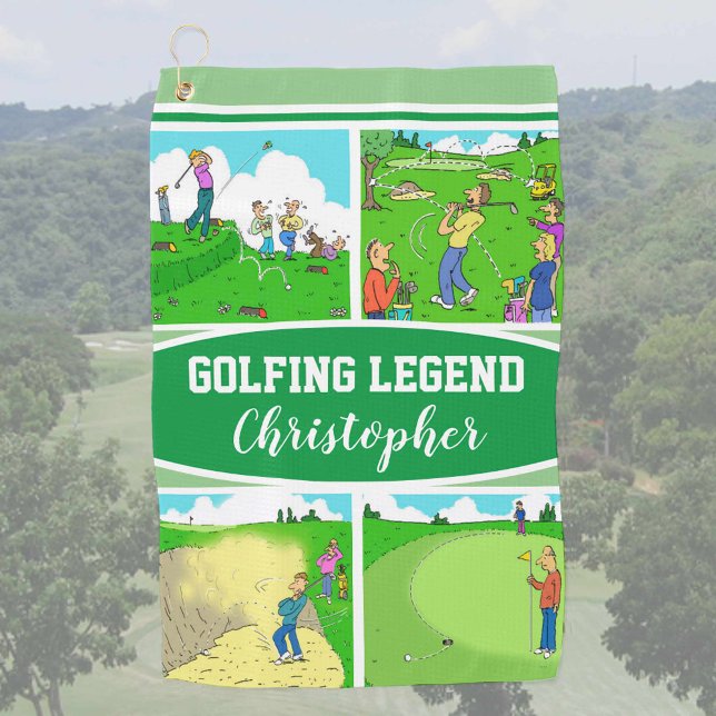 Toalla De Golf Leyenda de golf con 4 divertidos Personalizados (Subido por el creador)