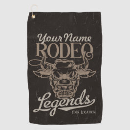 Toalla De Golf Leyendas personalizadas del rodeo del viejo oeste