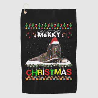 Toalla De Golf Lhasa Apso Árbol de Navidad Luz Pajama Navidad Per