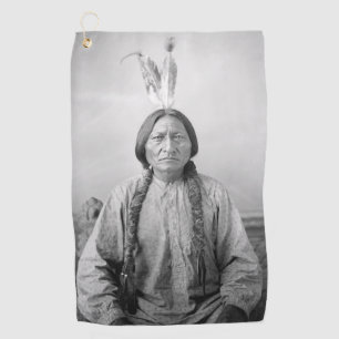 Toalla De Golf Líder lakota sacudiendo a indígenas norteamericano