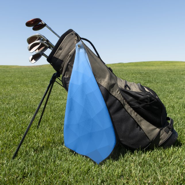 Toalla De Golf Light blue gradient geometric mesh pattern (Verde)